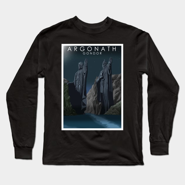 Argonath, Gondor Long Sleeve T-Shirt by Omega Art